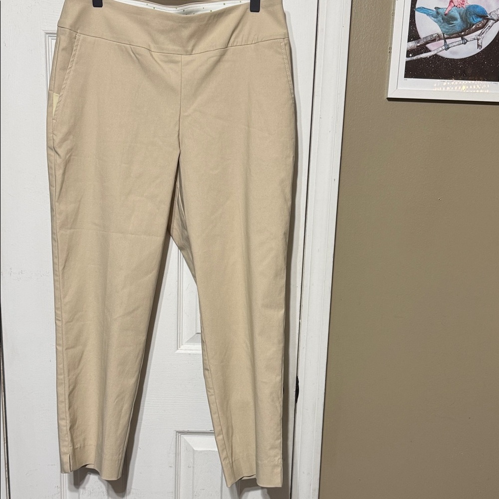 NWT Swing Control  Tan Cropped Women's Pants Size 12 W 15.5” I 26”